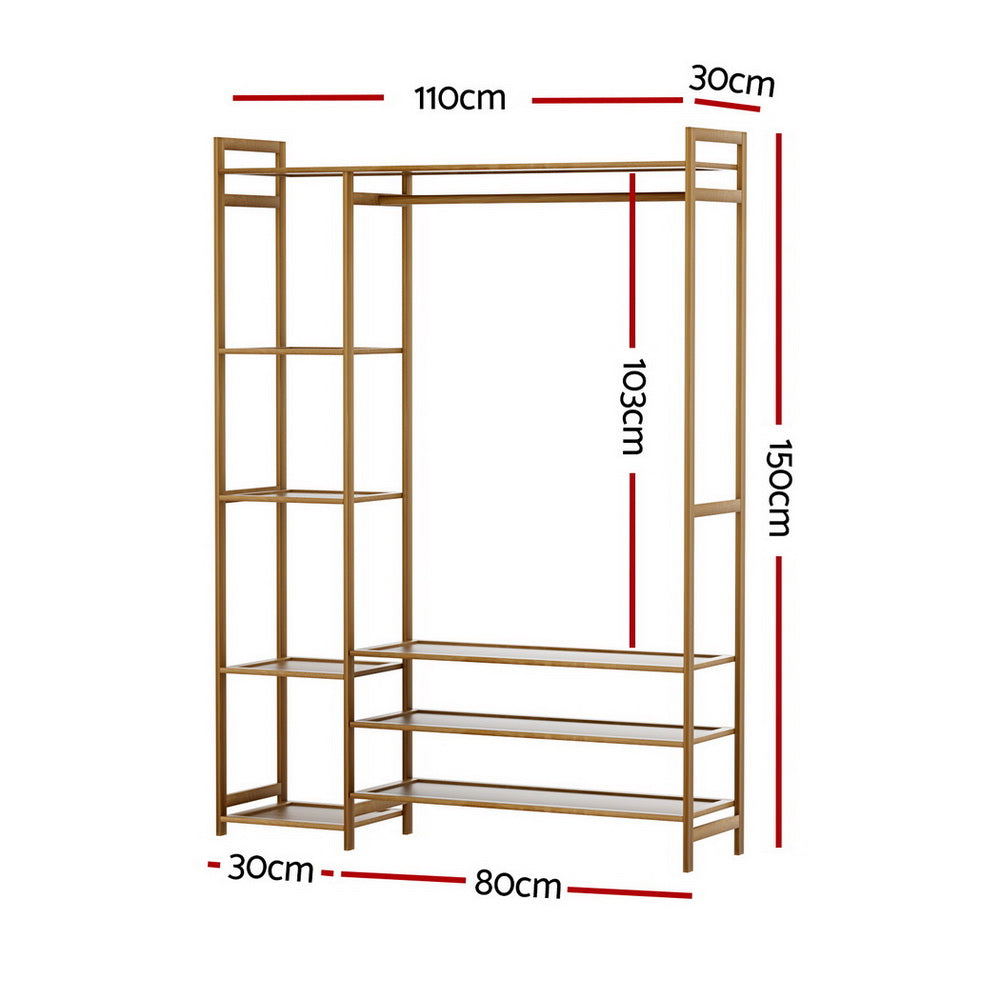 Clothing & Wardrobe Storage: Artiss Wardrobe Clothes Rack Airer Coat Stand