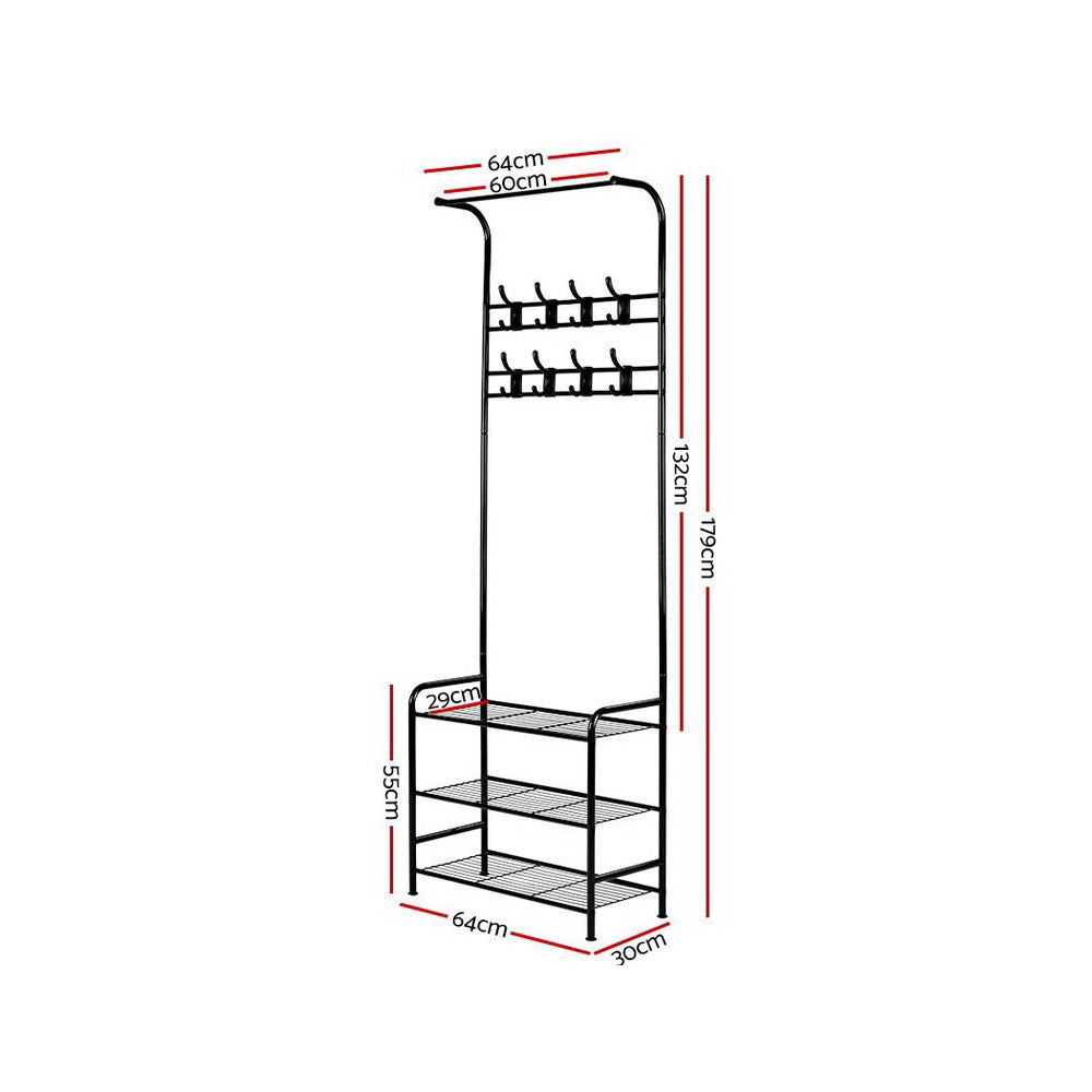 Clothing & Wardrobe Storage: Artiss Clothes Rack Airer Coat Stand 179cm Hanger Rail Closet