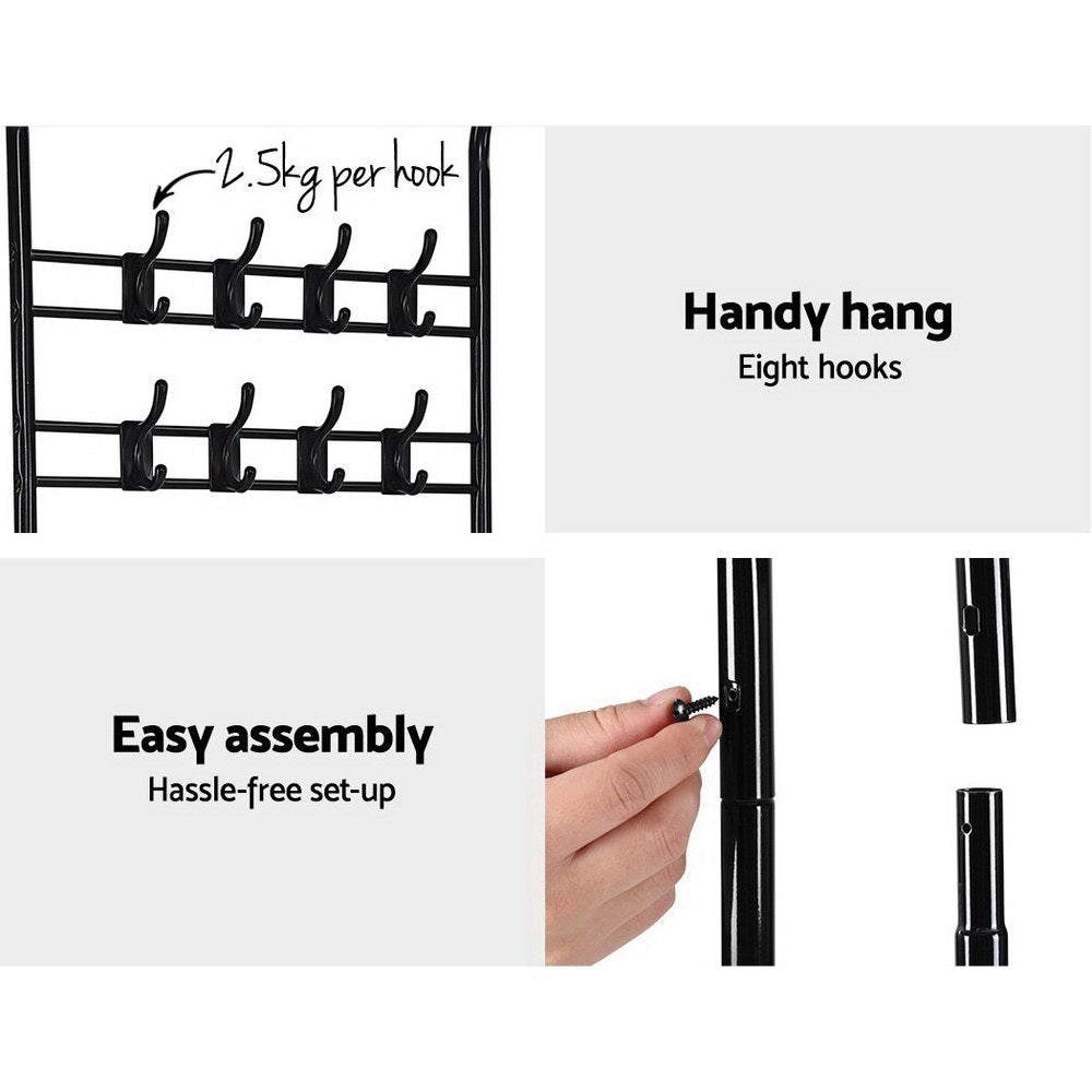 Clothing & Wardrobe Storage: Artiss Clothes Rack Airer Coat Stand 179cm Hanger Rail Closet