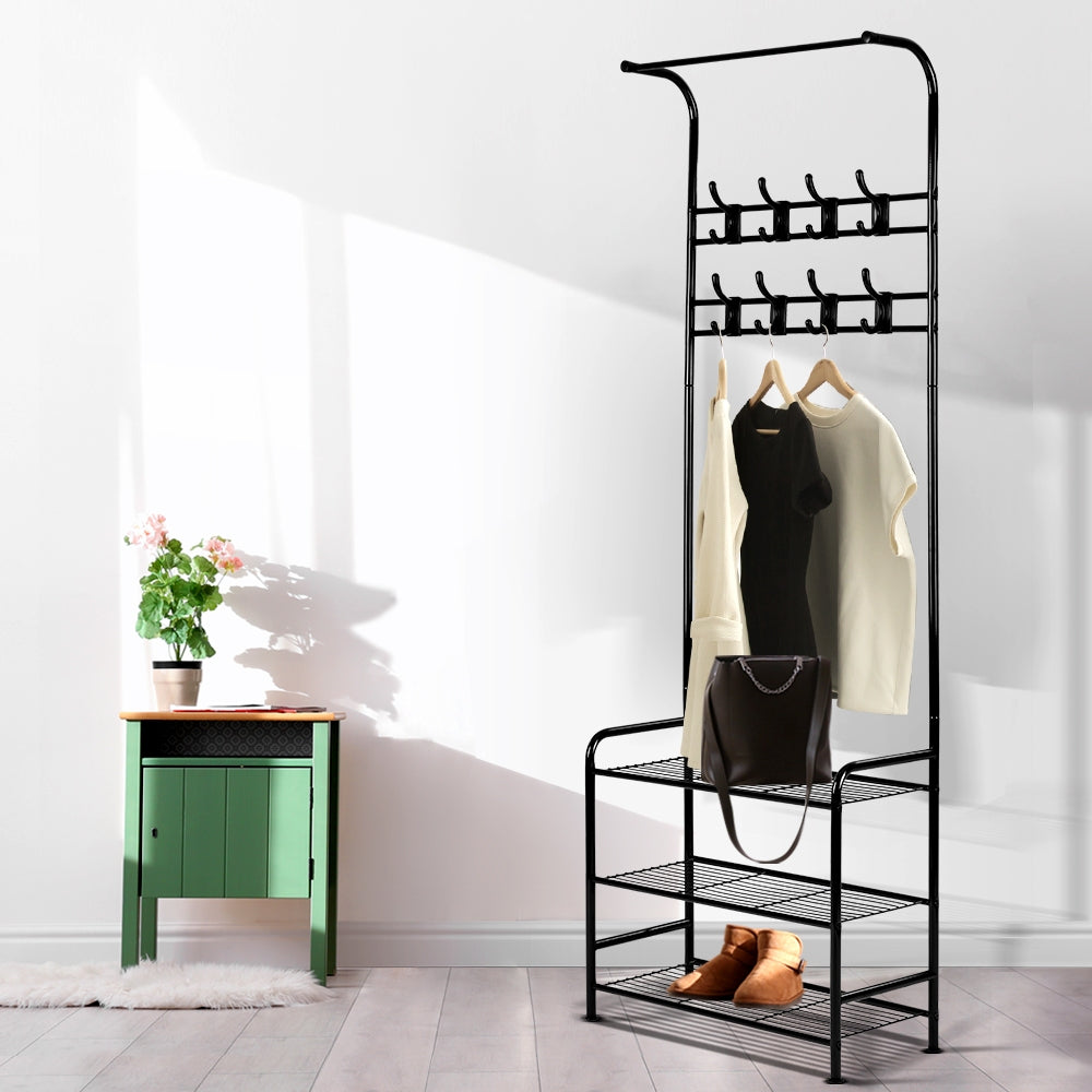 Clothing & Wardrobe Storage: Artiss Clothes Rack Airer Coat Stand 179cm Hanger Rail Closet