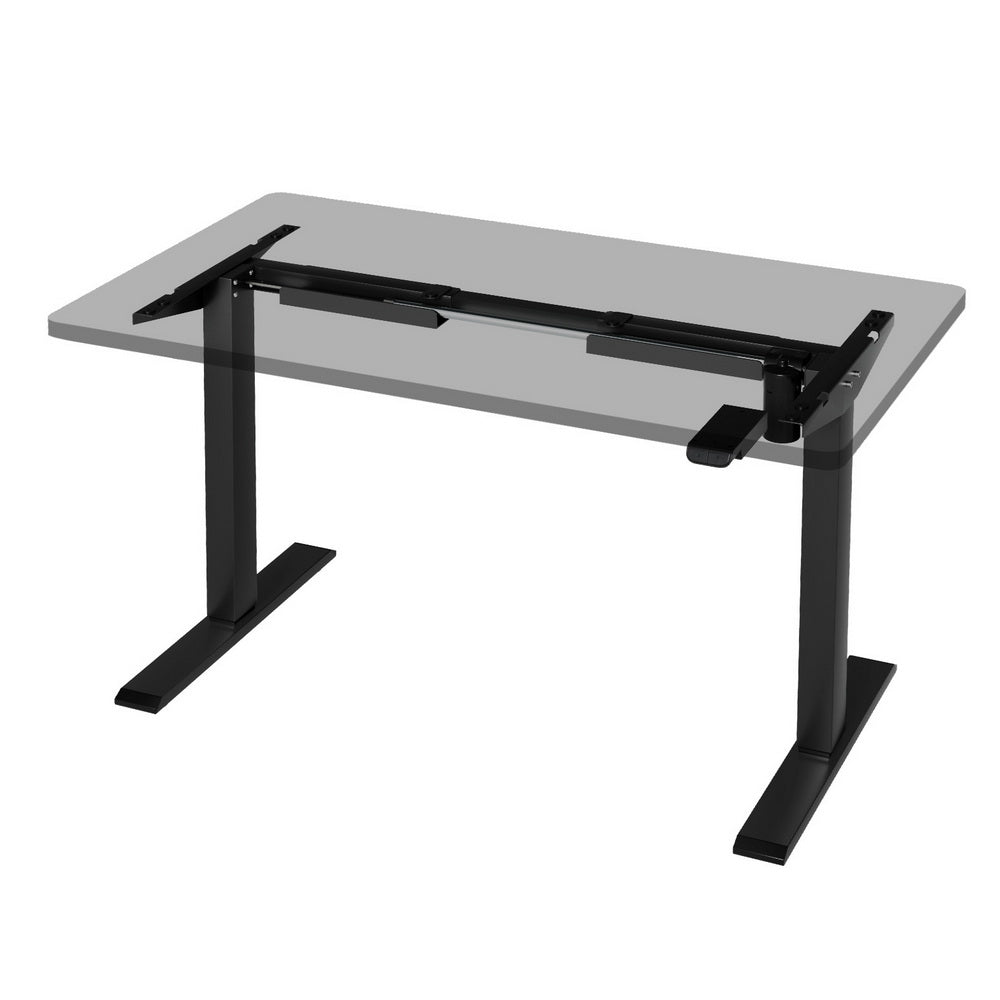 Desks: Artiss Electric Standing Desk Frame Only Height Adjustable 70KG Load Black