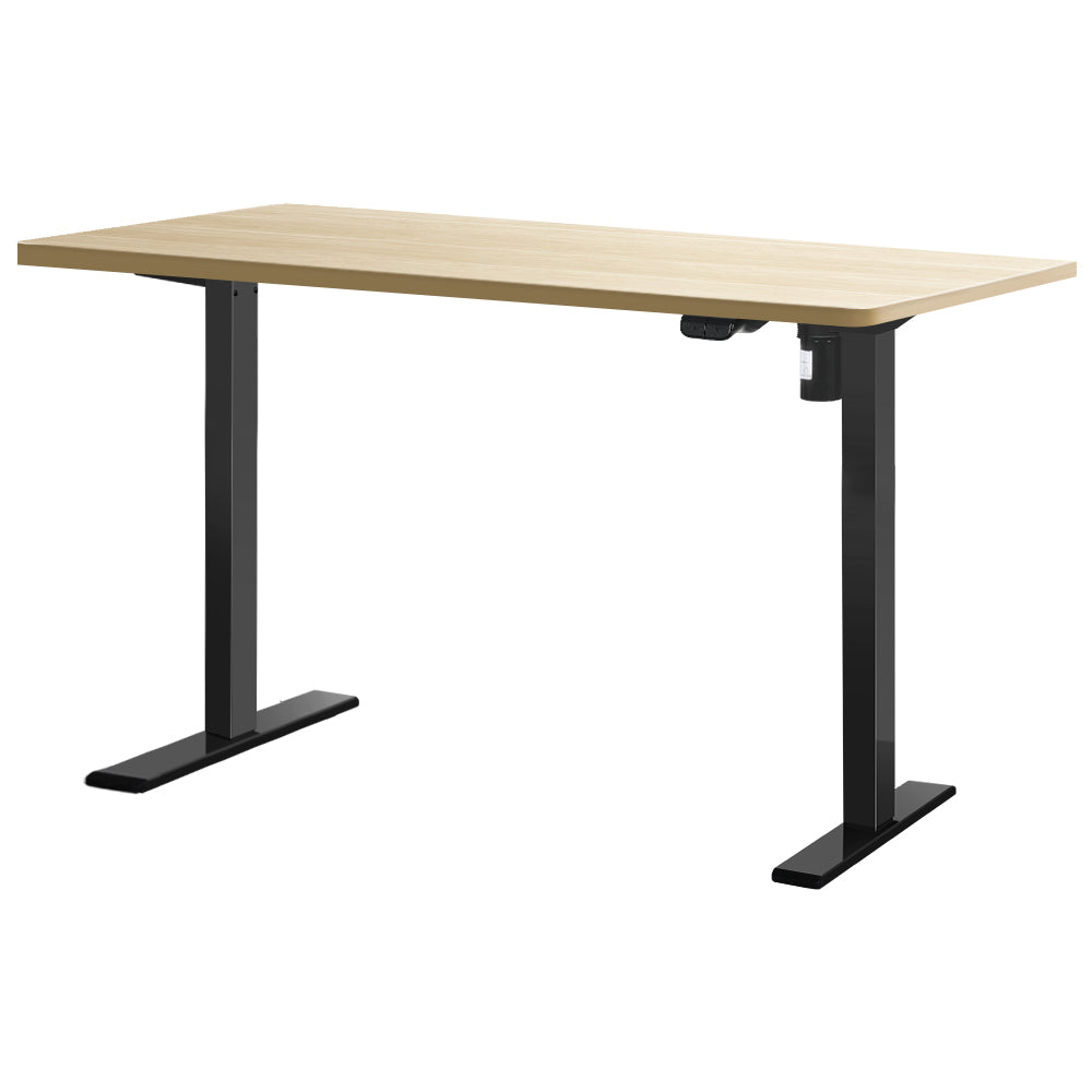 Desks: Artiss Standing Desk Motorised White Oak 140CM