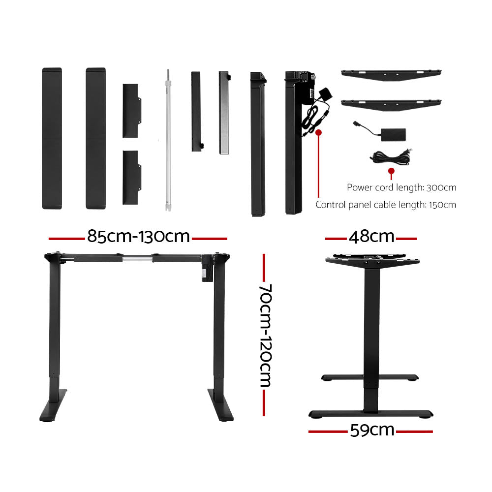Desks: Artiss Standing Desk Motorised White Oak 140CM