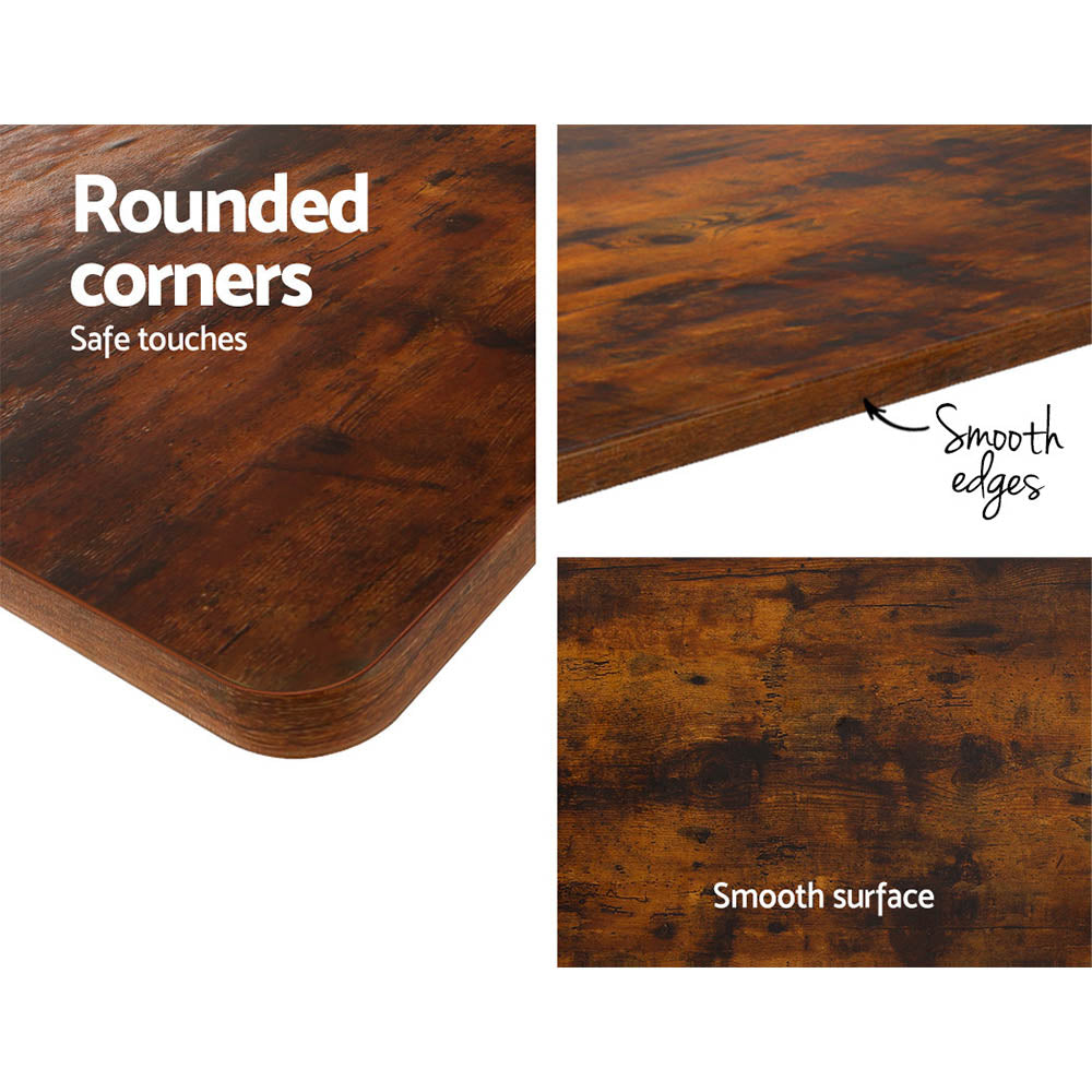 Desks: Artiss Standing Desk Motorised Rustic Brown 120CM