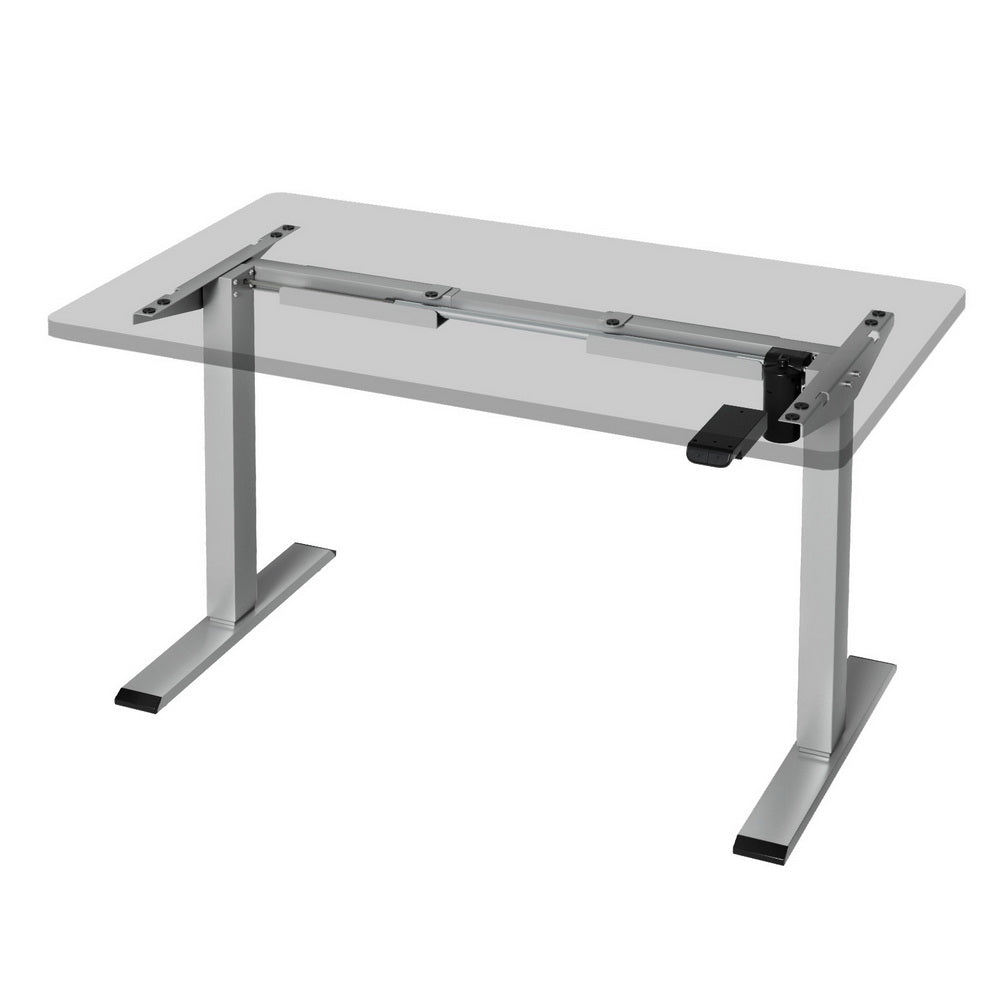 Desks: Artiss Electric Standing Desk Frame Only Height Adjustable 70KG Load Grey