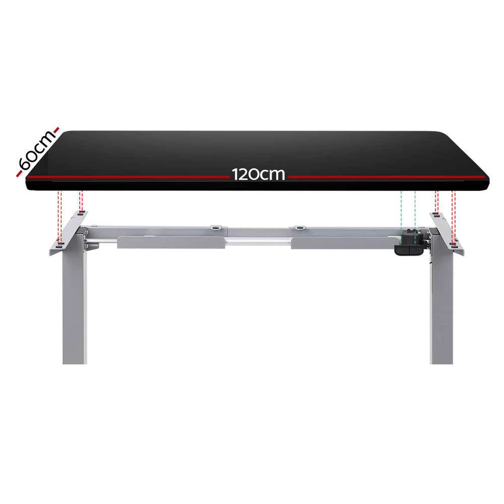 Desks: Artiss Standing Desk Motorised 120CM Black