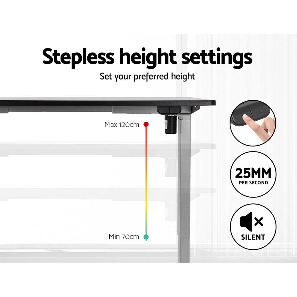 Desks: Artiss Standing Desk Motorised 120CM Black