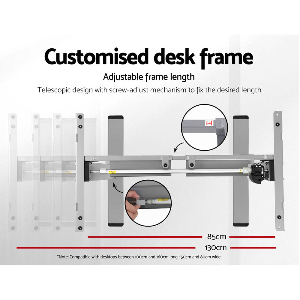 Desks: Artiss Standing Desk Motorised 120CM Black