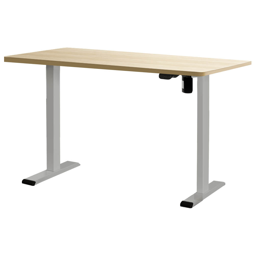 Desks: Artiss Standing Desk Motorised 140CM White Oak