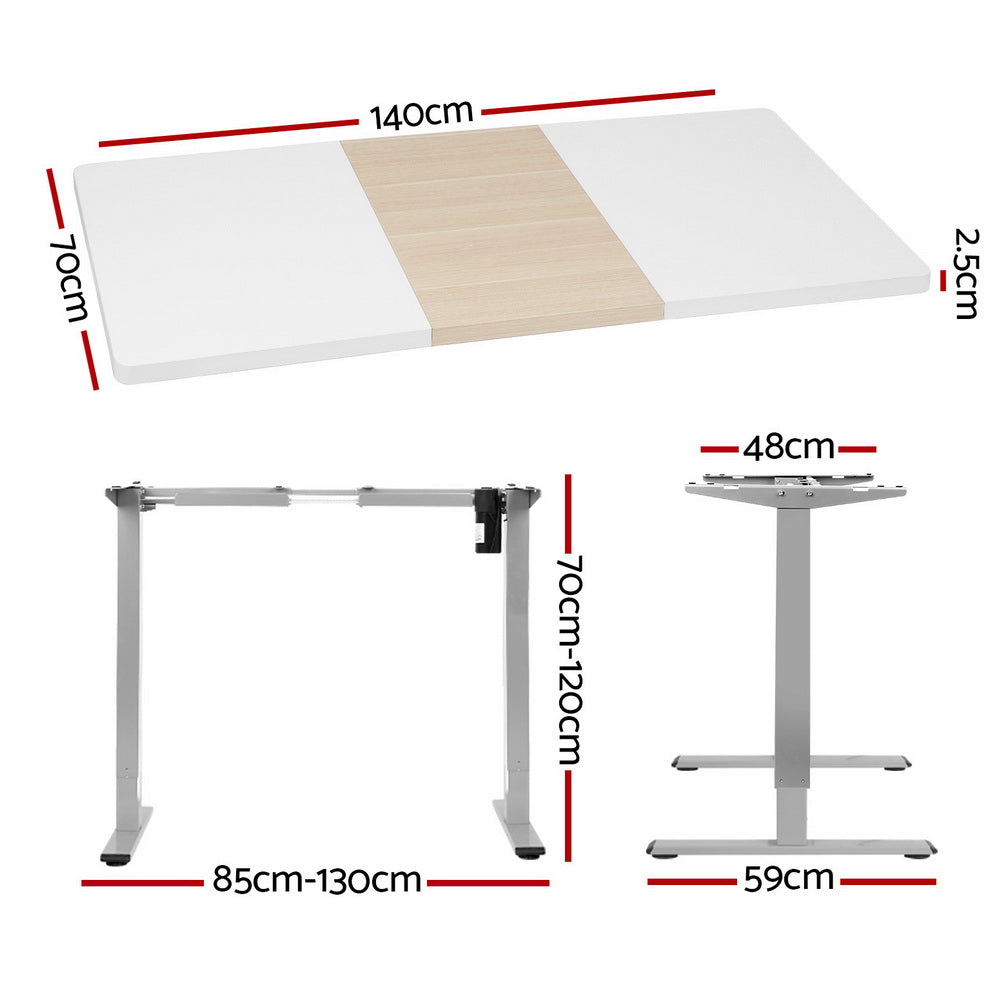 Desks: Artiss Standing Desk Electric Sit Stand Desks 140CM