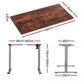 Artiss Standing Desk Motorised 140CM Rustic Brown
