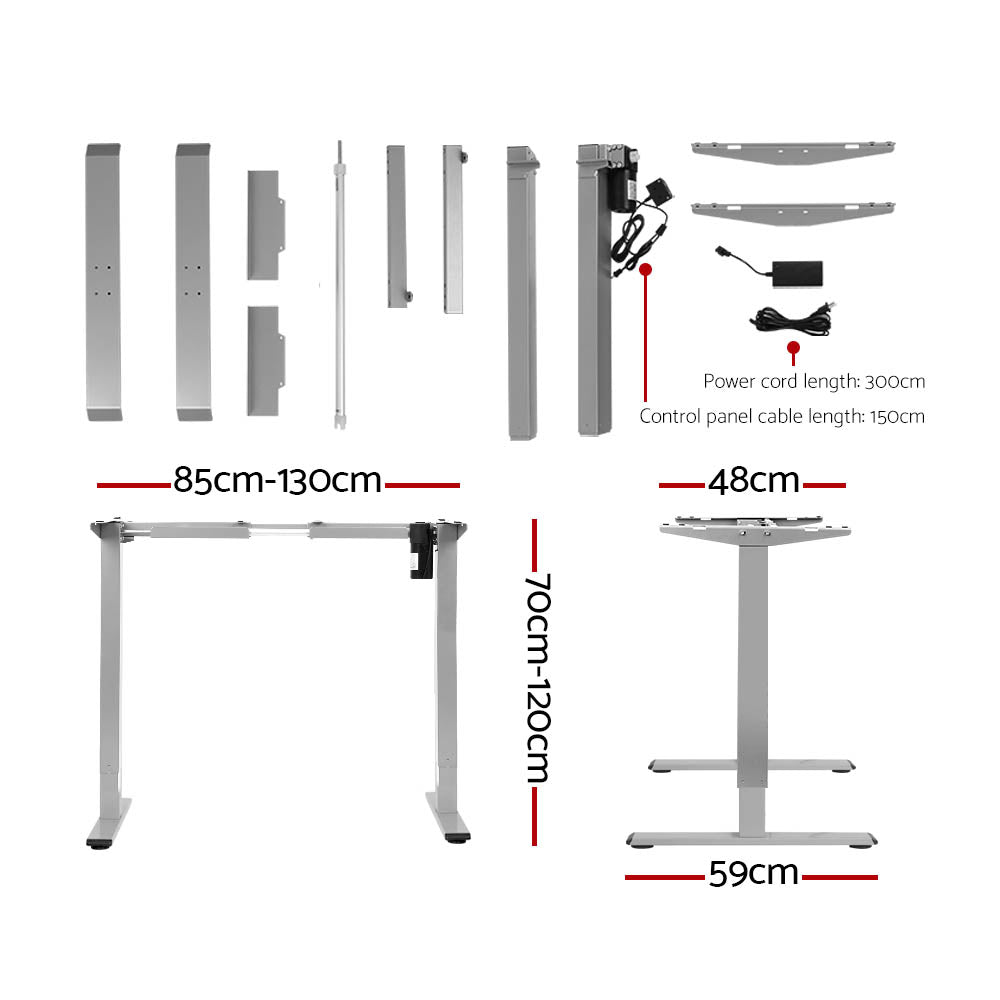 Desks: Artiss Standing Desk Motorised 120CM Walnut