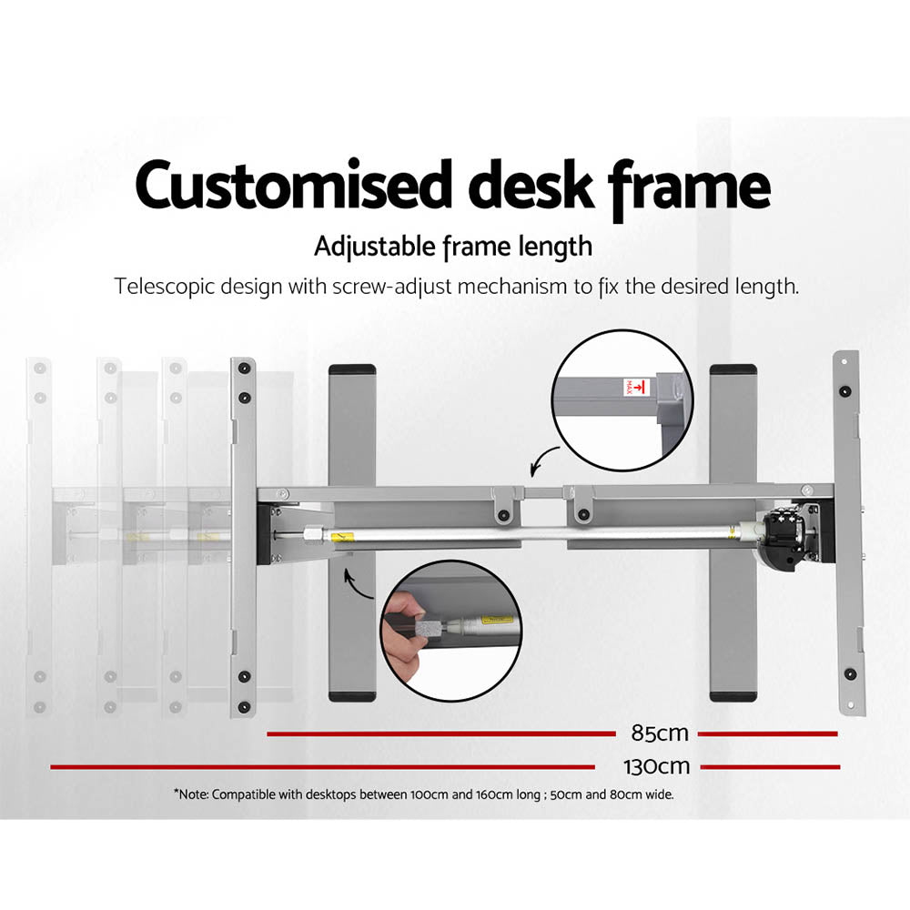 Desks: Artiss Standing Desk Motorised 120CM Walnut