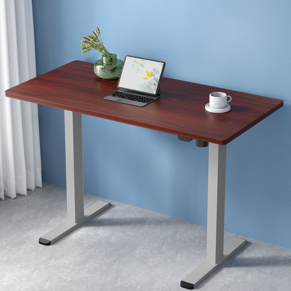 Desks: Artiss Standing Desk Motorised 120CM Walnut