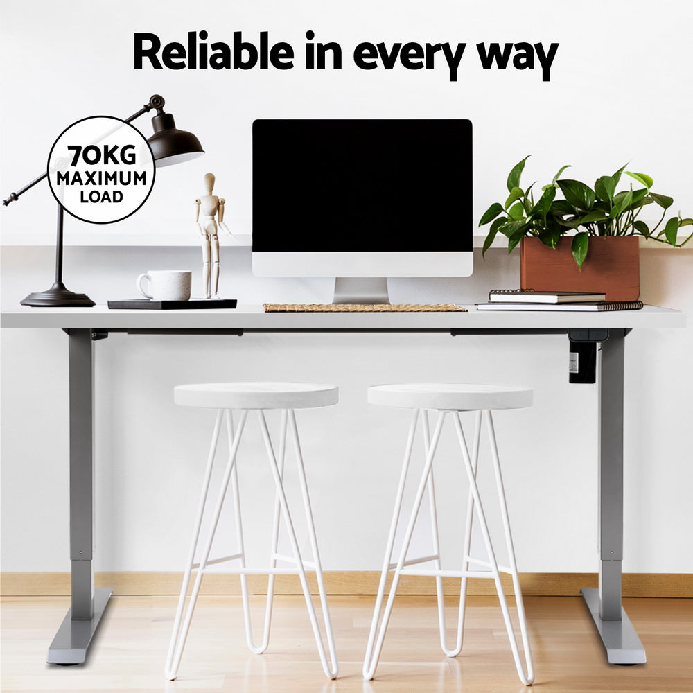 Desks: Artiss Standing Desk Motorised 140CM White