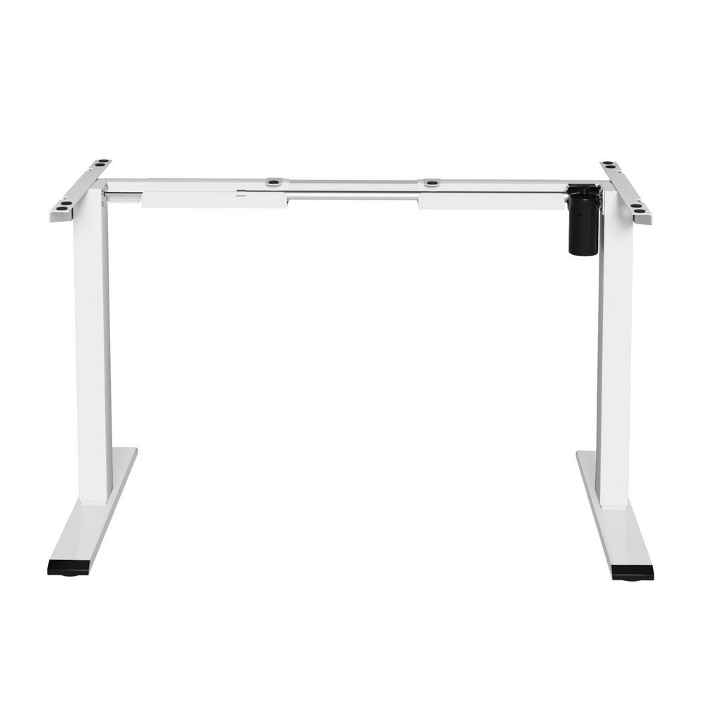 Desks: Artiss Electric Standing Desk Frame Only Height Adjustable 70KG Load White