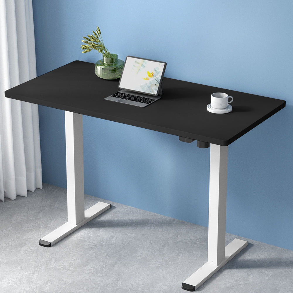 Desks: Artiss Standing Desk Motorised Sit Stand Desks Black 120CM