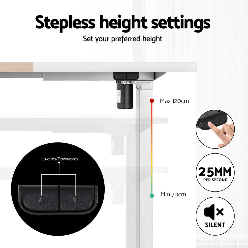 Desks: Artiss Standing Desk Motorised Sit Stand Desks 120CM