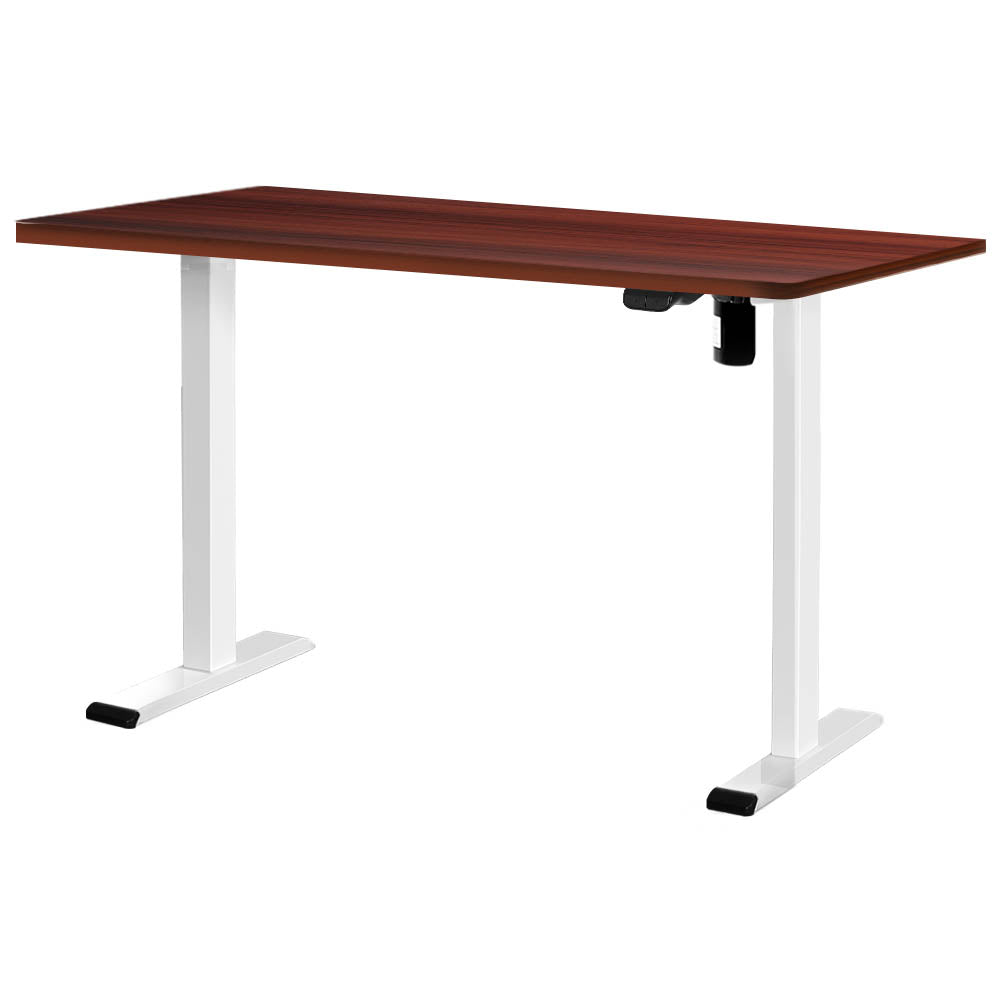 Desks: Artiss Standing Desk Motorised Sit Stand Desks Walnut 120CM