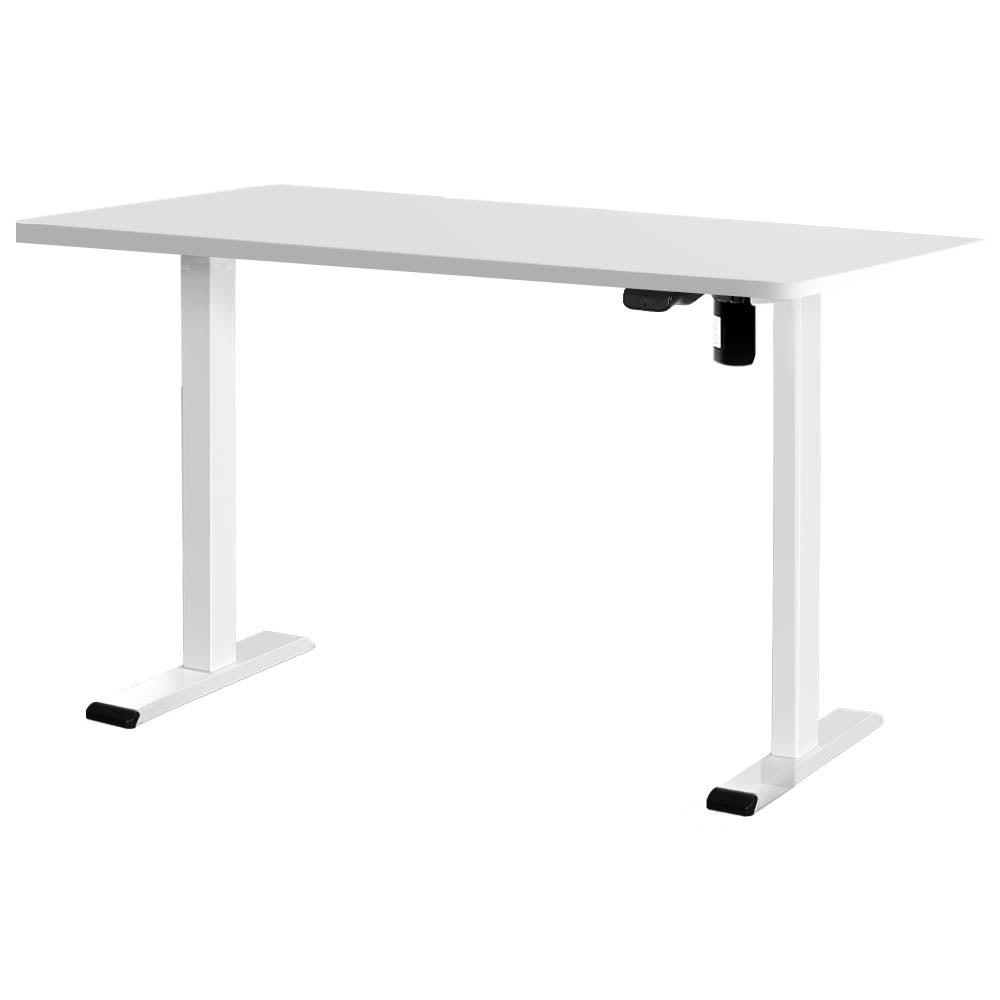 Desks: Artiss Standing Desk Motorised Sit Stand Desks White 120CM