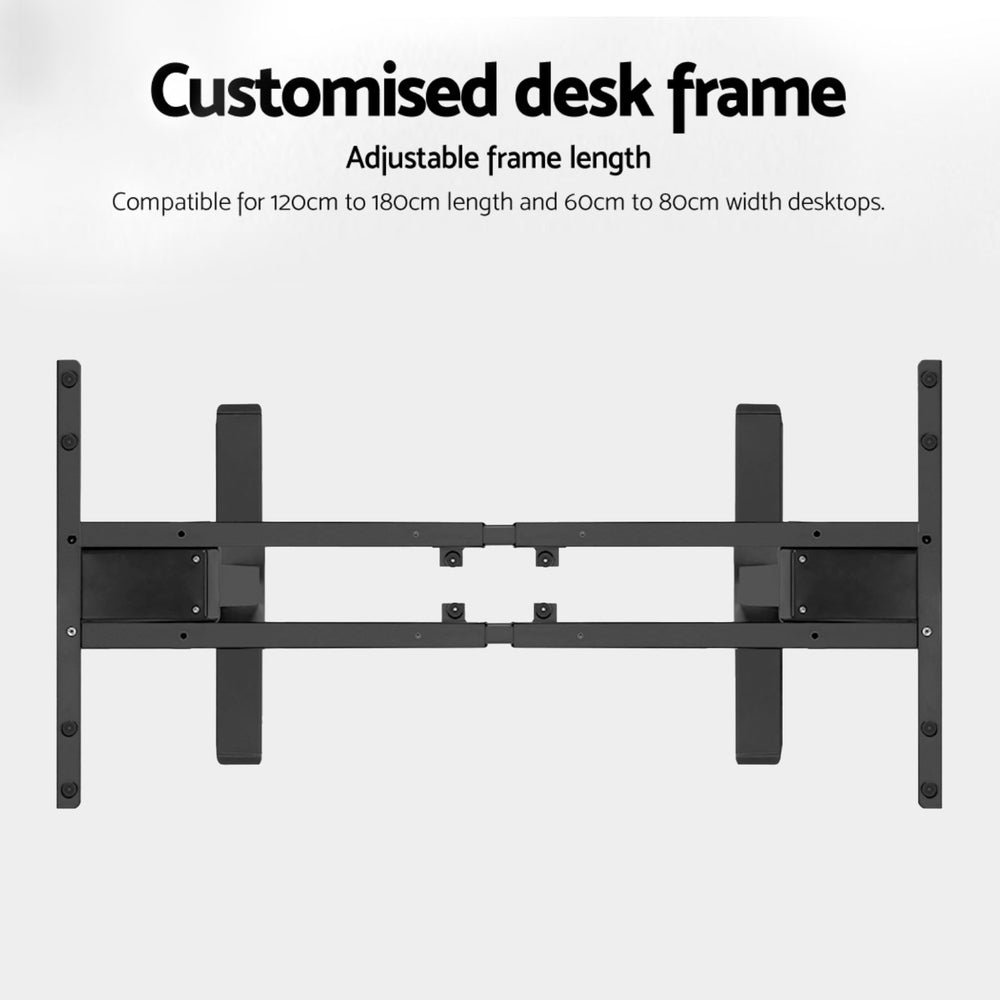 Desks: Artiss Standing Desk Frame Only Dual Motor Motorised Black