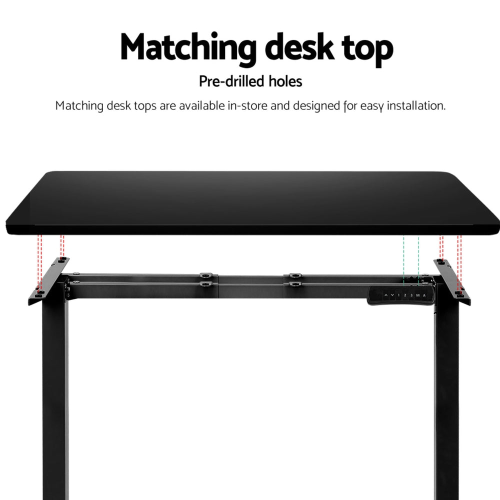Desks: Artiss Standing Desk Frame Only Dual Motor Motorised Black