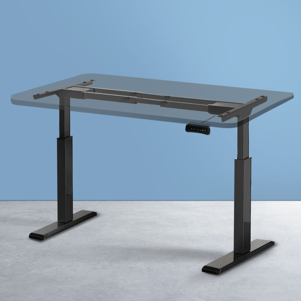 Desks: Artiss Standing Desk Frame Only Dual Motor Motorised Black