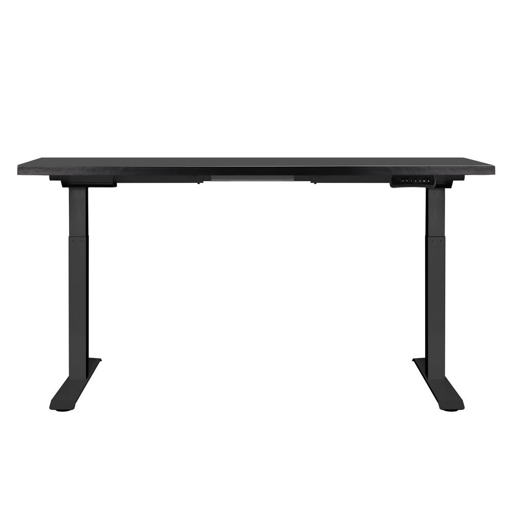 Desks: Artiss Standing Desk Motorised Dual Motor Black 120CM