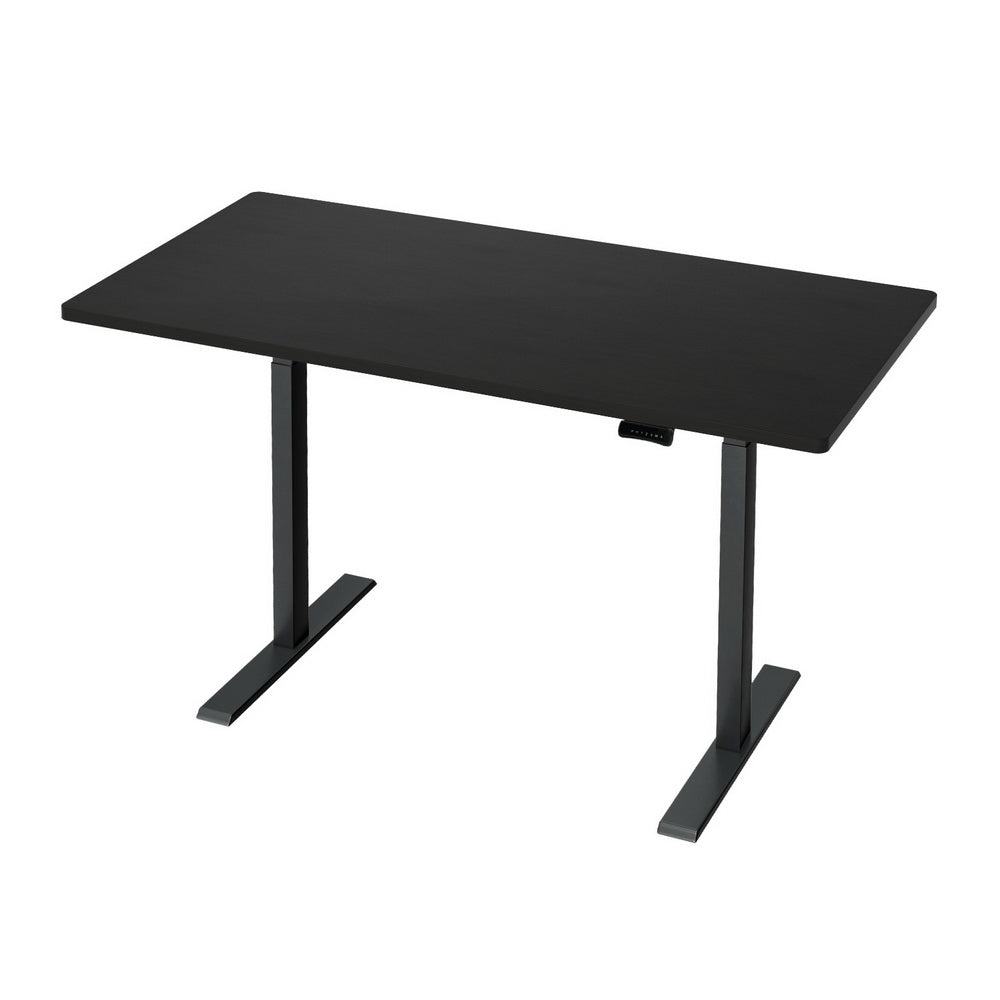 Desks: Artiss Standing Desk Motorised Dual Motor Black 140CM