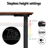 Artiss Standing Desk Motorised Dual Motor Rustic Brwon 120CM