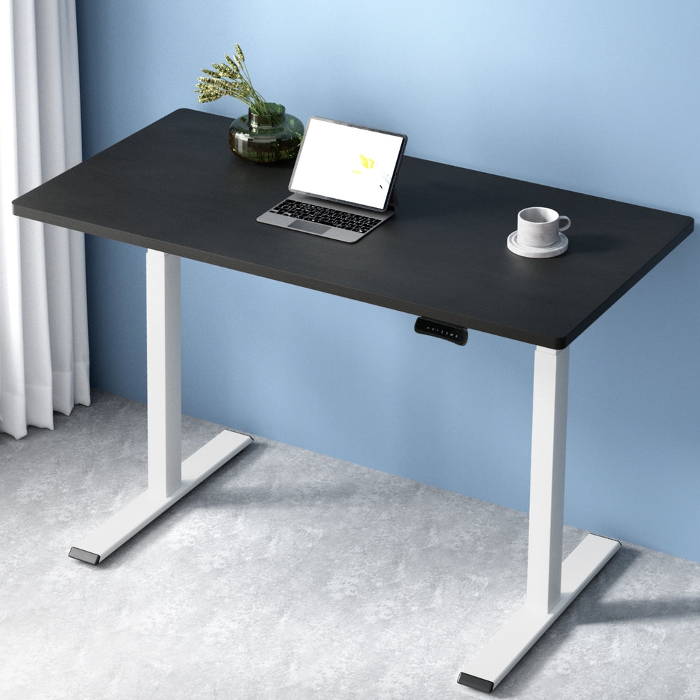 Desks: Artiss Standing Desk Motorised Dual Motor 120CM Black
