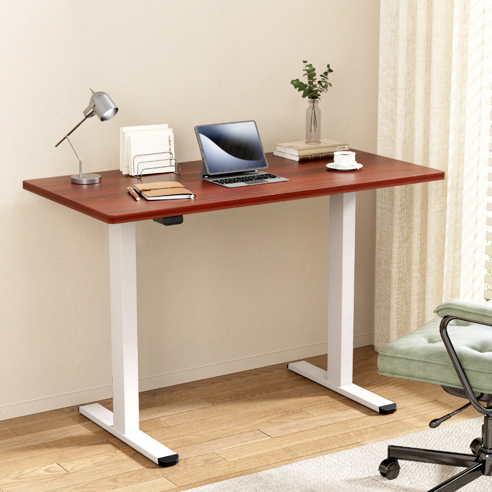 Desks: Artiss Standing Desk Motorised Dual Motor 120CM Walnut
