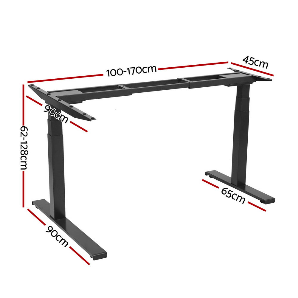 Desks: Artiss Standing Desk Frame Only L-shape Motorised