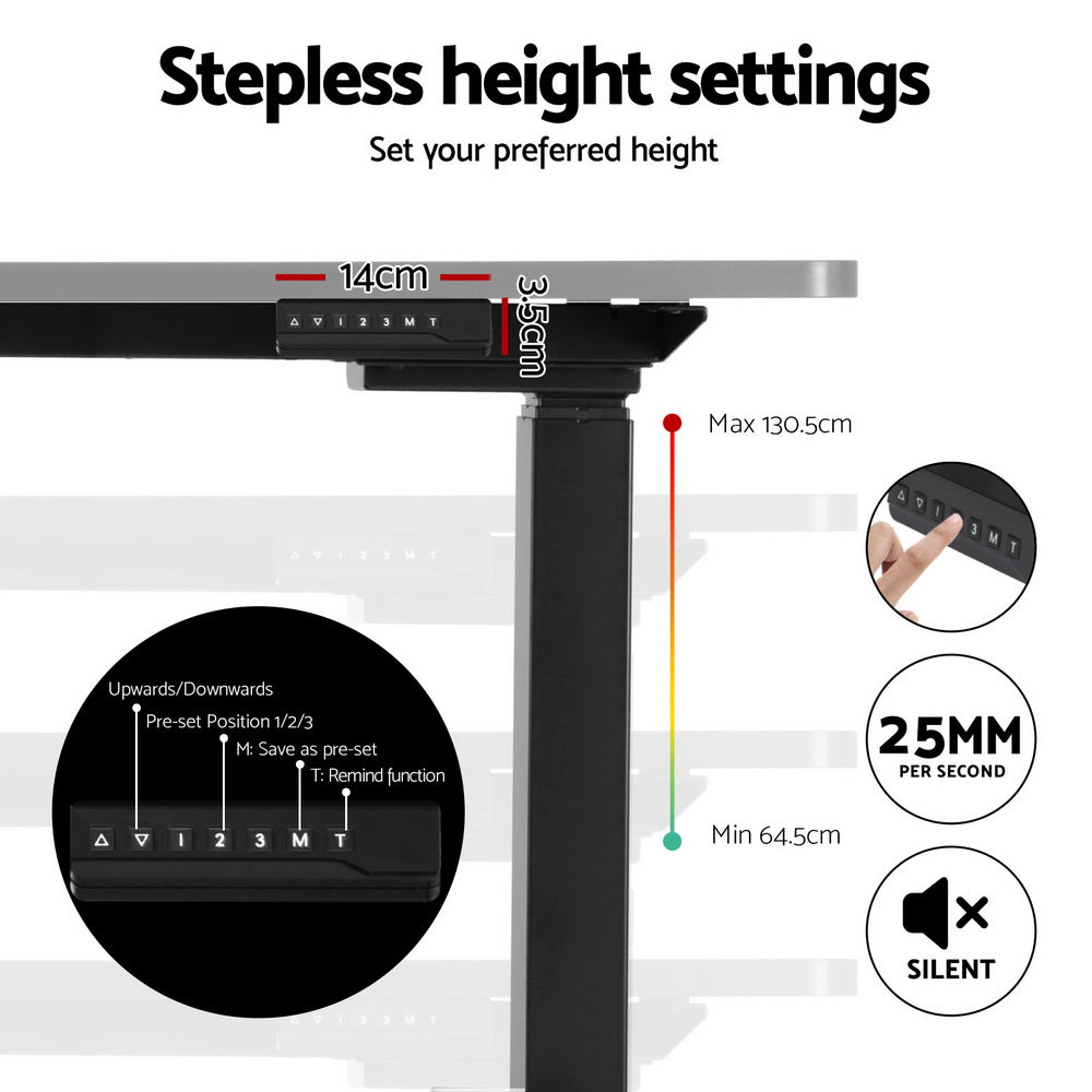 Desks: Artiss Standing Desk Frame Only L-shape Motorised