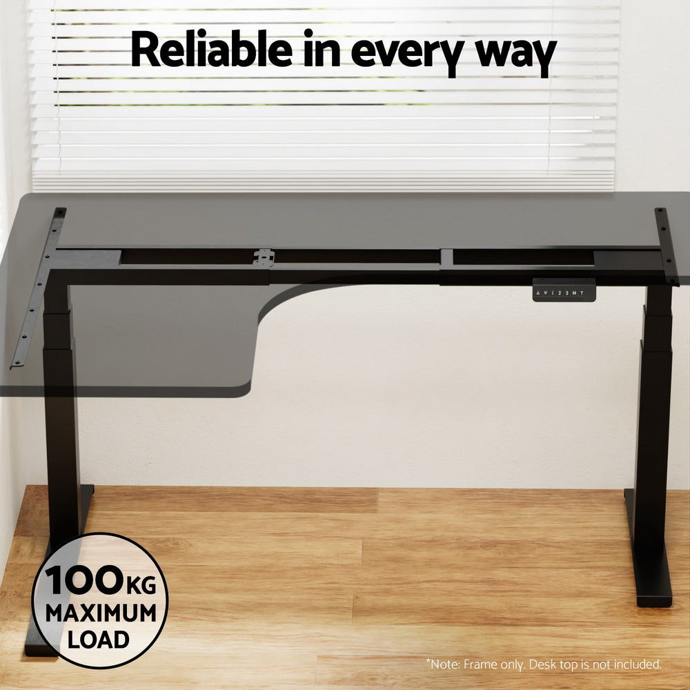 Desks: Artiss Standing Desk Frame Only L-shape Motorised