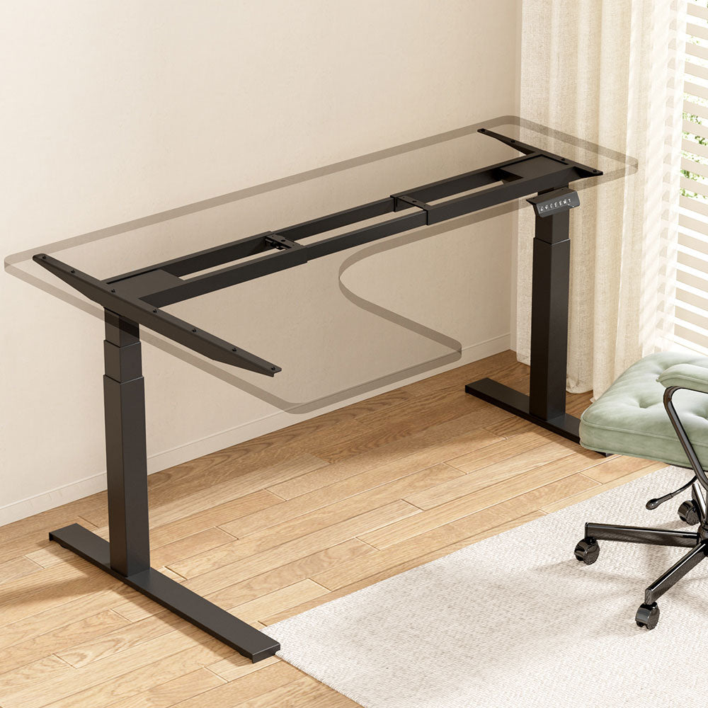 Desks: Artiss Standing Desk Frame Only L-shape Motorised