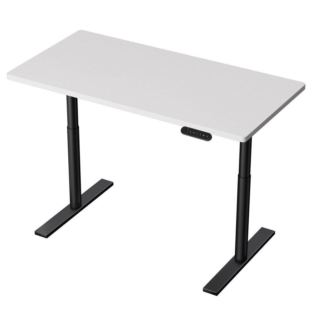 Desks: Artiss Standing Desk Motorised Electric Dual Motor White 120CM
