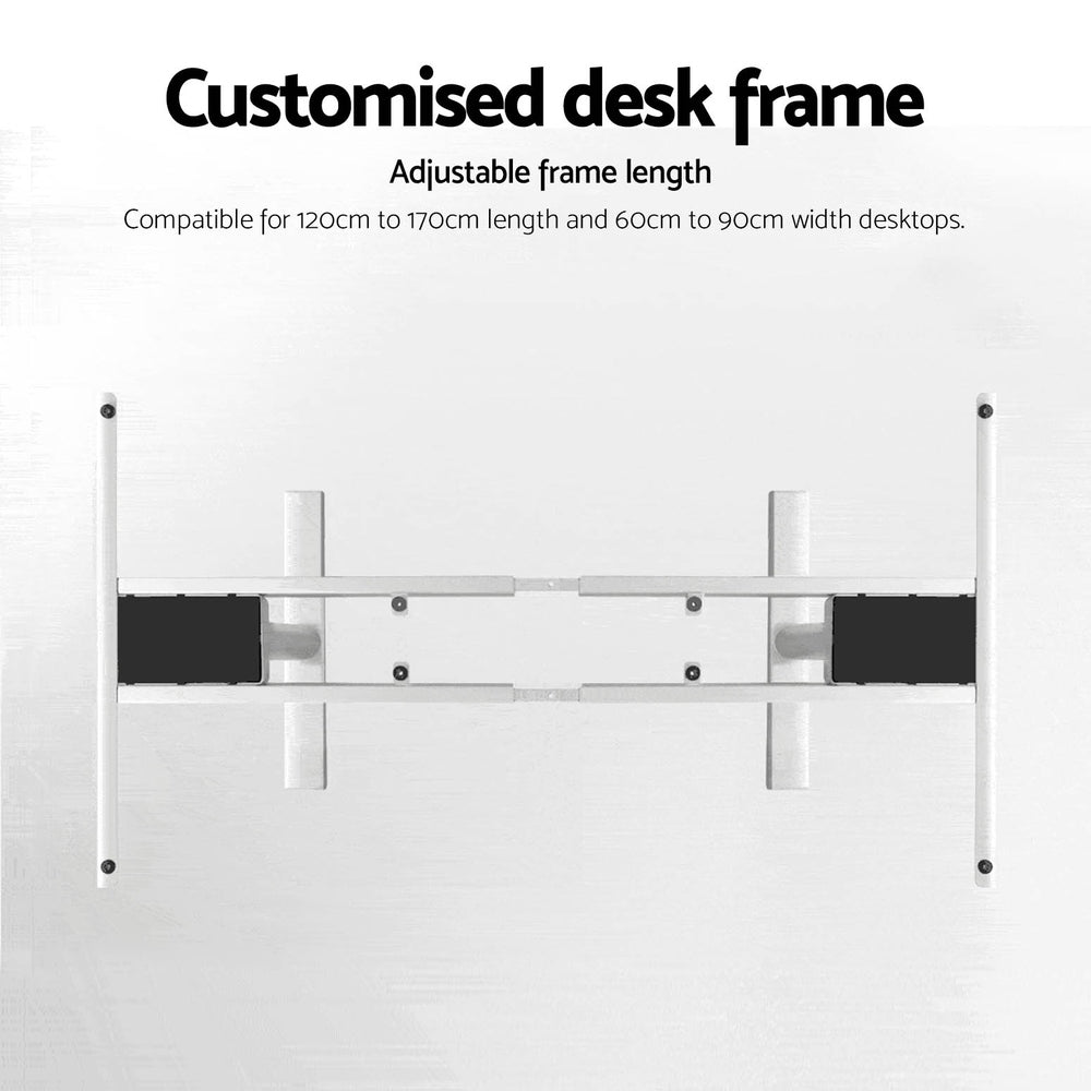 Desks: Artiss Standing Desk Frame Only Dual Motor Motorised Adjustable 125KG Load White