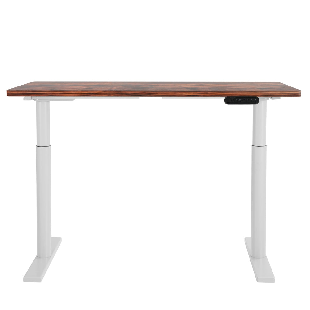 Desks: Artiss Standing Desk Motorised Electric Dual Motor 120CM Rustic Brown