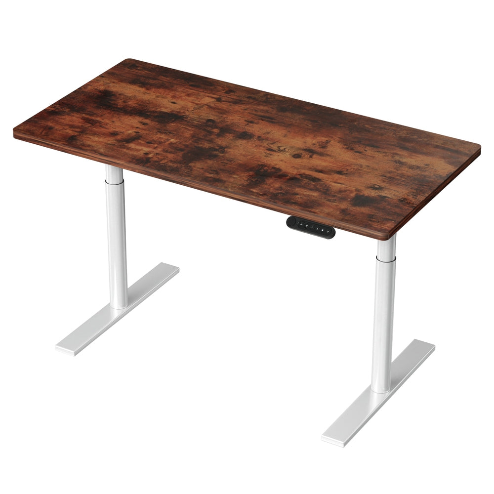 Desks: Artiss Standing Desk Motorised Electric Dual Motor 120CM Rustic Brown