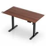 Desks: Artiss Standing Desk Motorised Dual Motor Electric Walnut 140CM