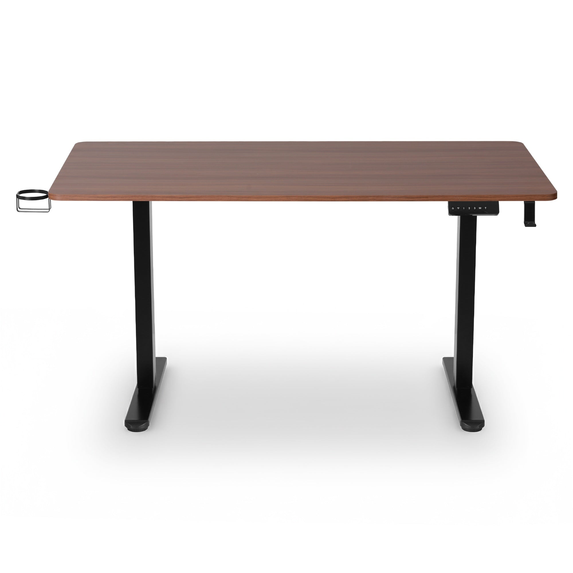 Desks: Artiss Standing Desk Motorised Dual Motor Electric Walnut 140CM