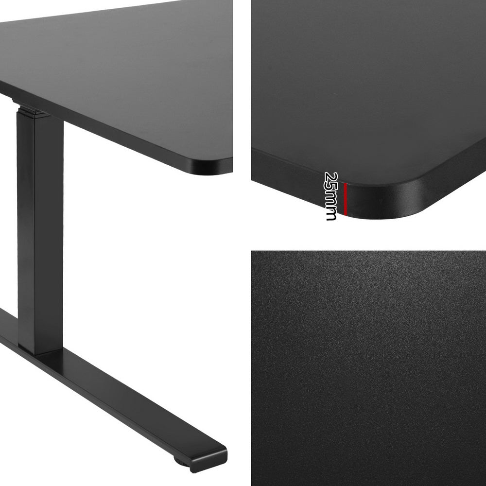 Desks: Artiss Standing Desks L-shape Motorised 160CM Black