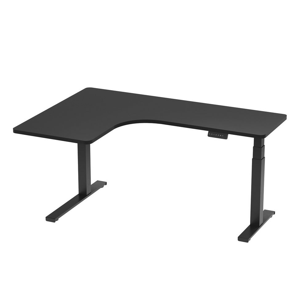 Desks: Artiss Standing Desks L-shape Motorised 160CM Black