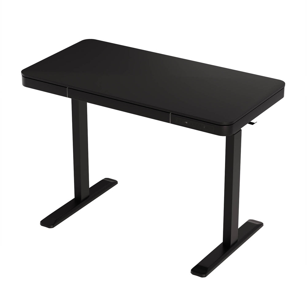 Desks: Artiss Standing Desk Motorised Electric Motor Drawer 120CM Black