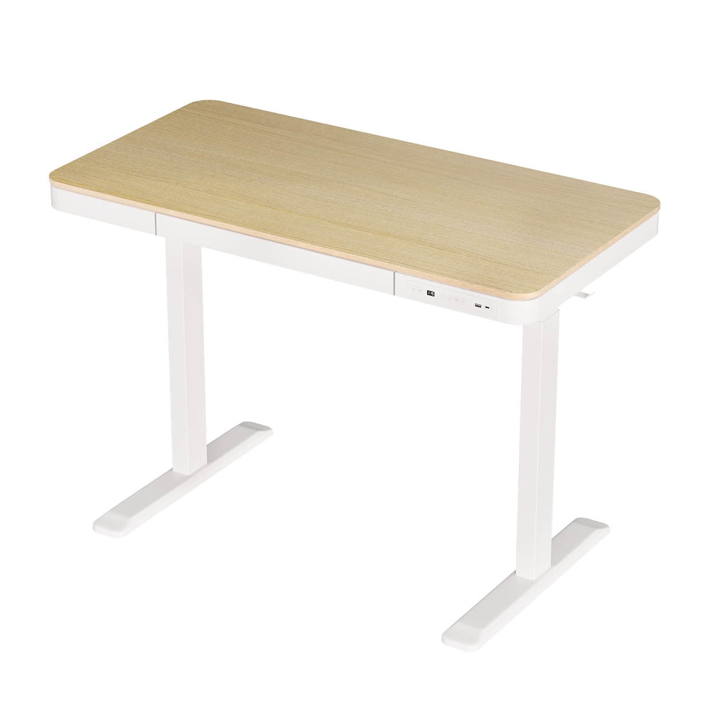 Desks: Artiss Standing Desk Motorised Electric Dual Motor Draw 120CM Oak