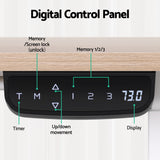 Desks: Artiss Standing Desk Sit Stand Touch Control Electric Oak 140CM