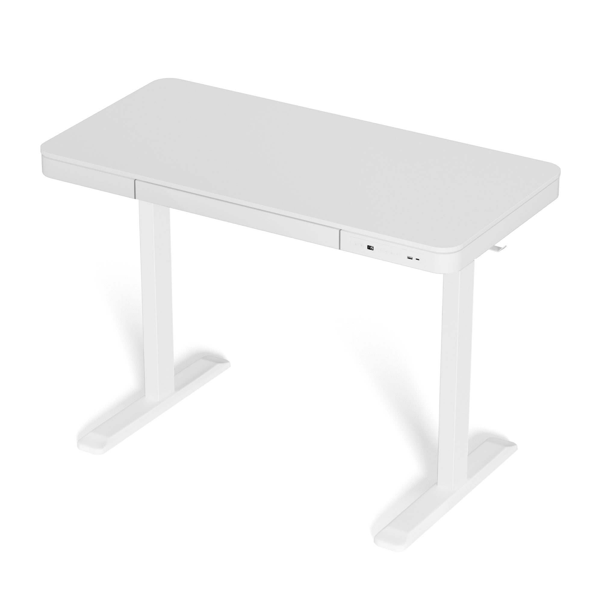 Desks: Artiss Standing Desk Motorised Electric Desks Drawer 120CM White