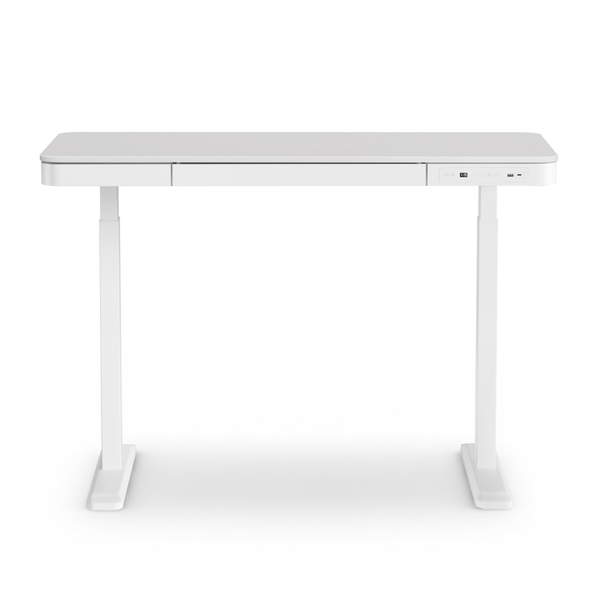 Desks: Artiss Standing Desk Motorised Electric Desks Drawer 120CM White