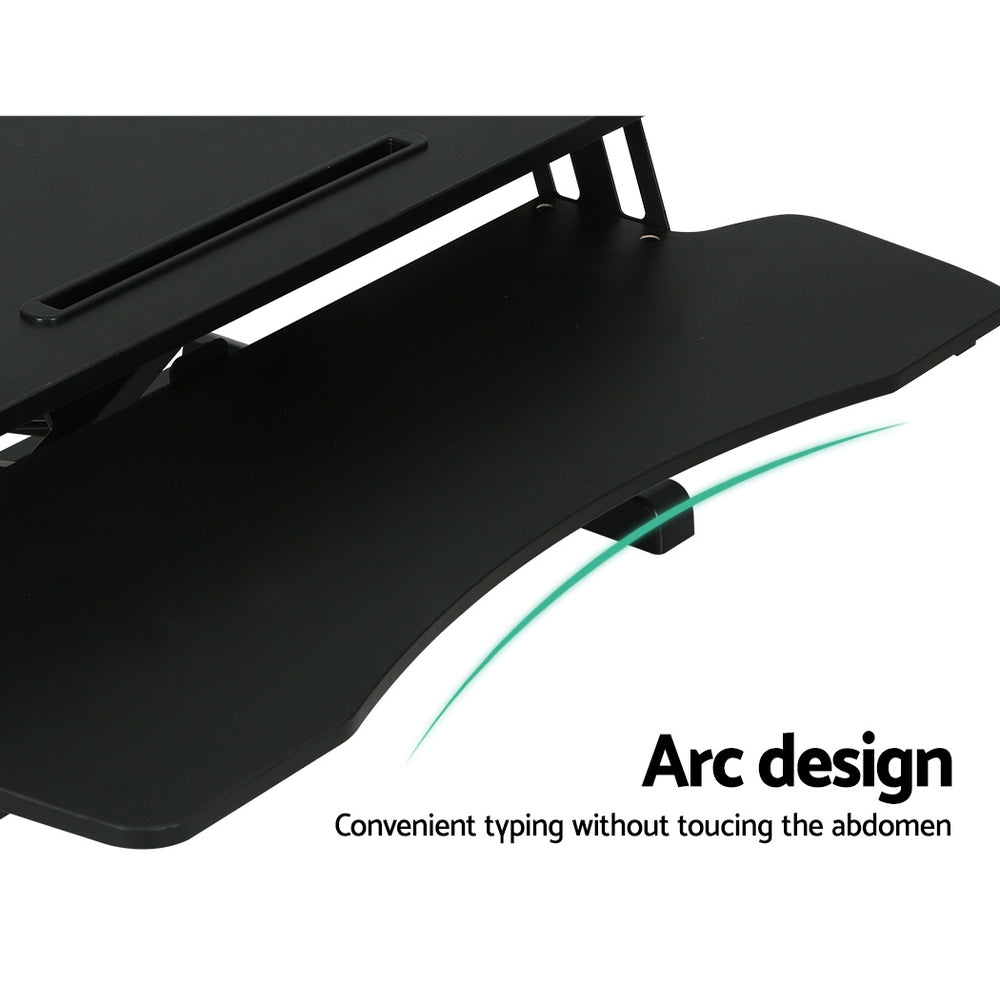 Office & Desk Chairs: Artiss Standing Desk Riser Height Adjustable Black 80CM